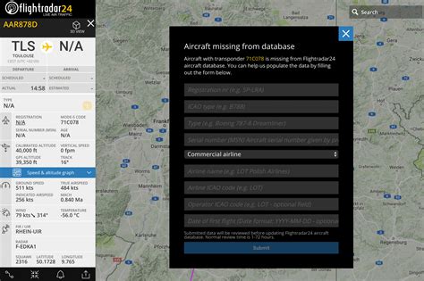 Flightradar24 database .
